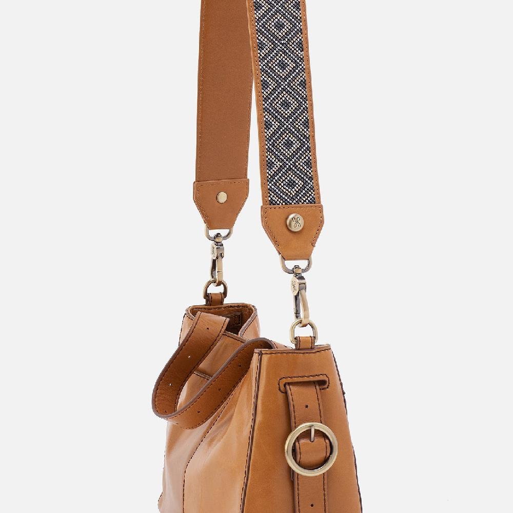 Hobo Beaded Guitar Strap Polished Leather| Natural