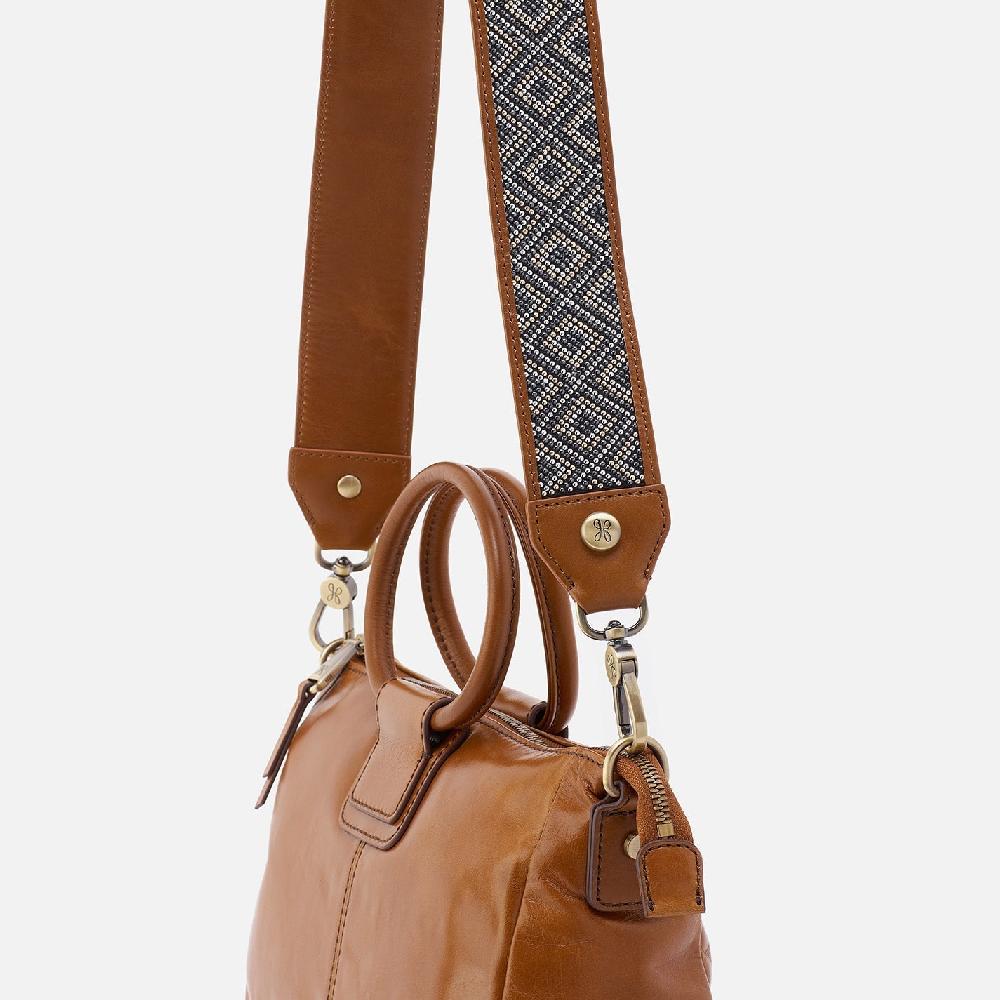 Hobo Beaded Guitar Strap Polished Leather| Truffle