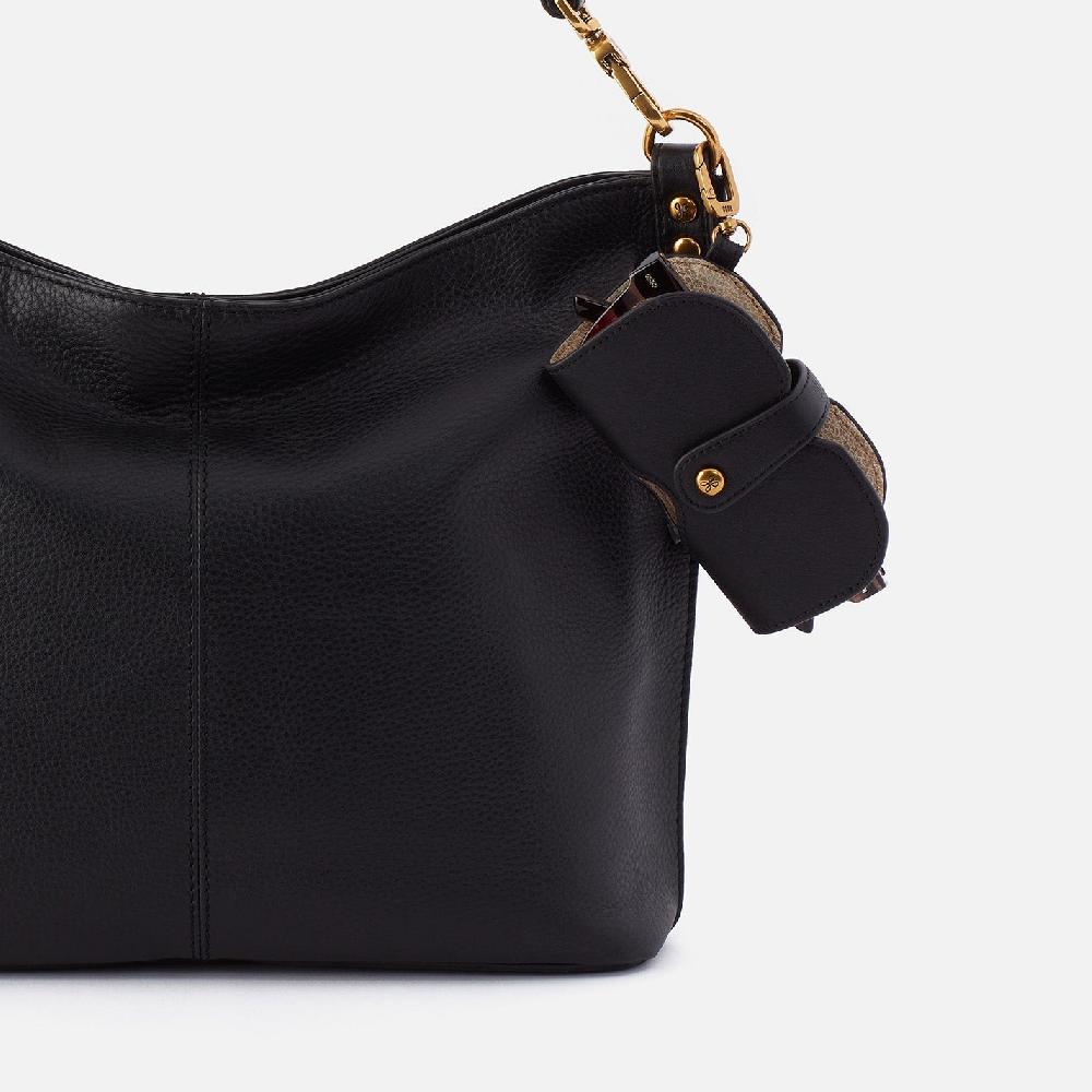 Hobo Blink Glasses Holder Pebbled Leather| Black