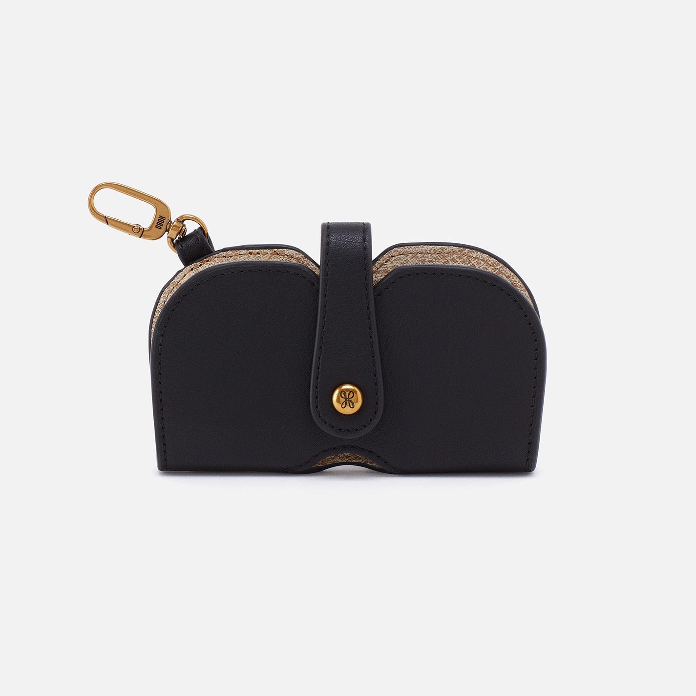 hobo Blink Glasses Holder Pebbled Leather| Black