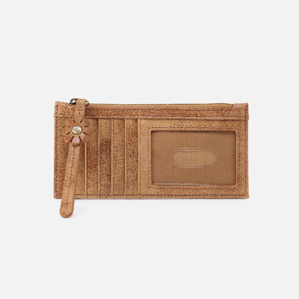 hobo Carte Card Case Buffed Leather| Whiskey