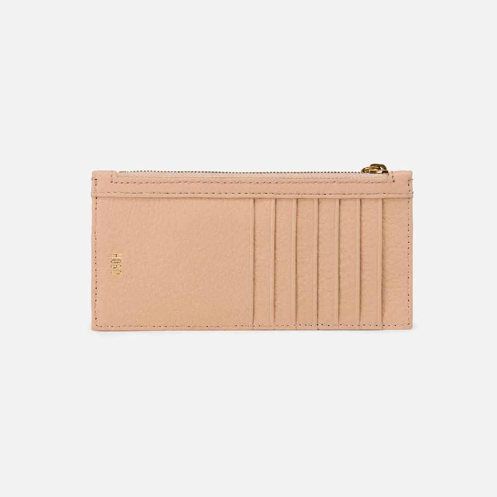 Hobo Carte Card Case Pebbled Leather| Peach Blossom