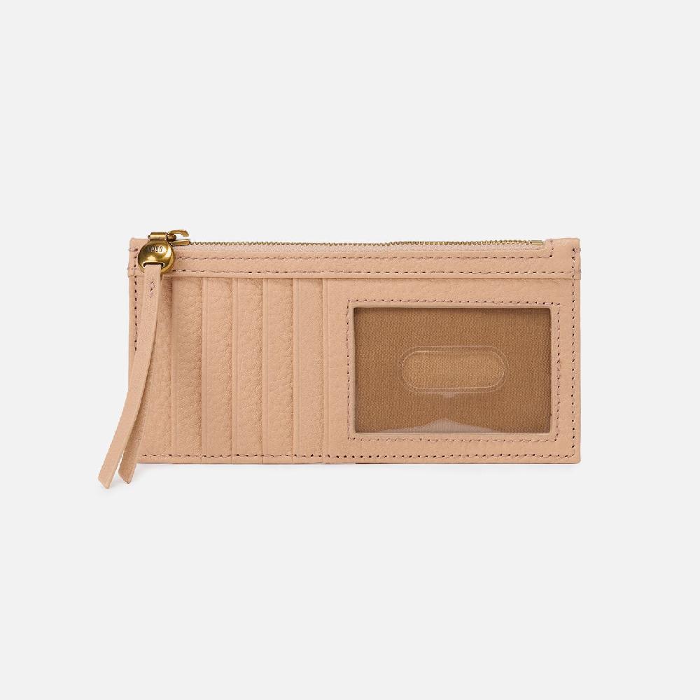 hobo Carte Card Case Pebbled Leather| Peach Blossom