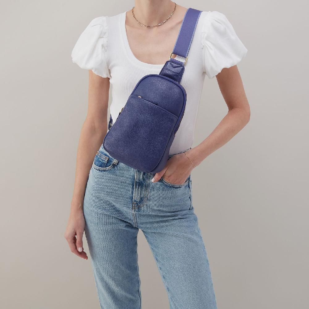 Hobo Cass Sling Pebbled Leather| Dark Iris