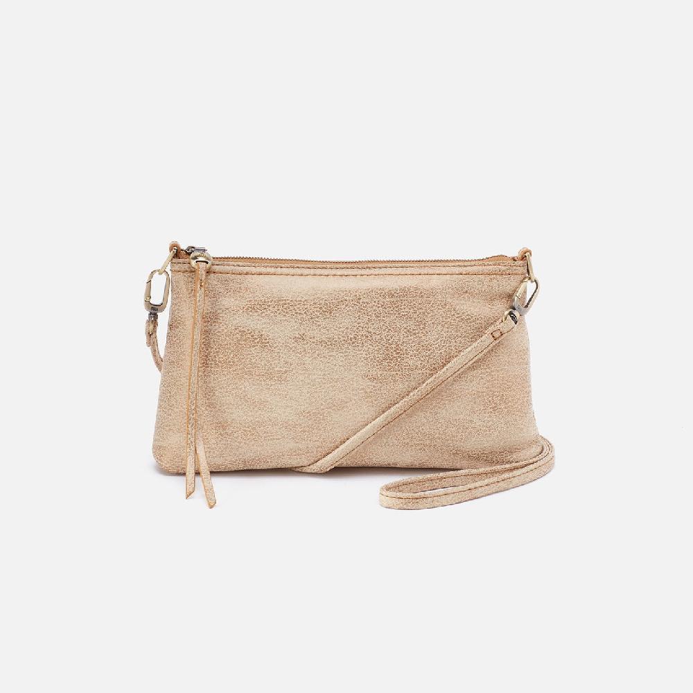 hobo Darcy Crossbody Metallic Leather| Gold Leaf