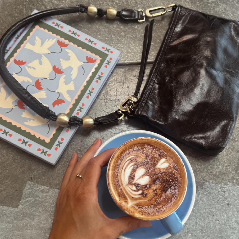 Hobo Darcy Crossbody Polished Leather| Black