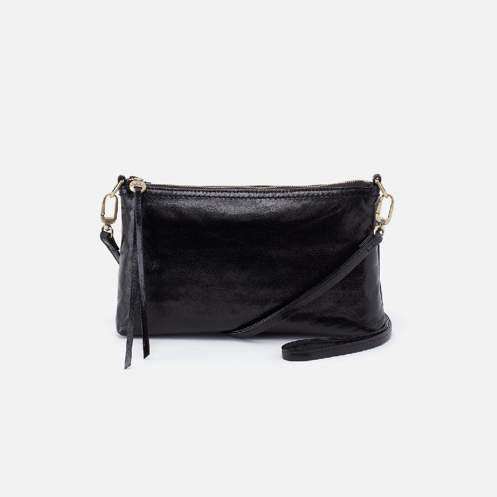 hobo Darcy Crossbody Polished Leather| Black