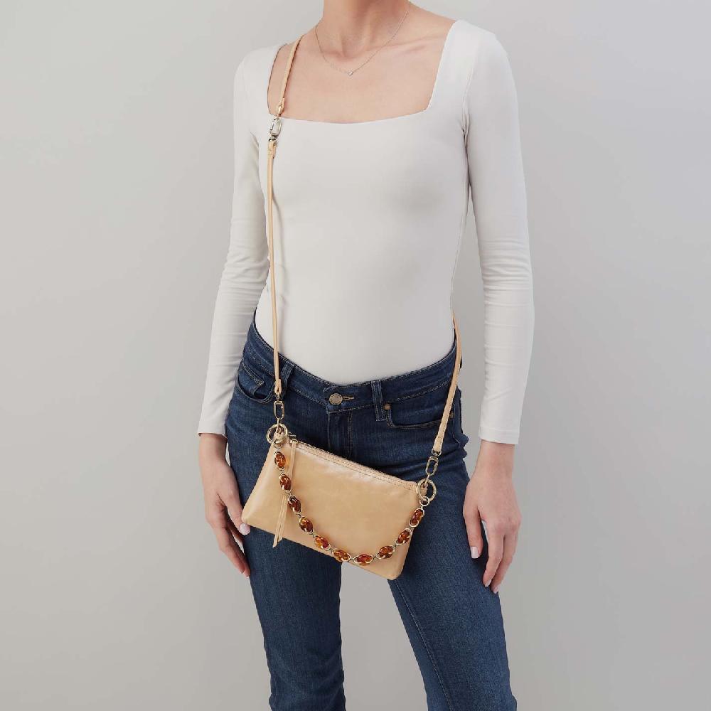 Hobo Darcy Crossbody Polished Leather| Desert Sand