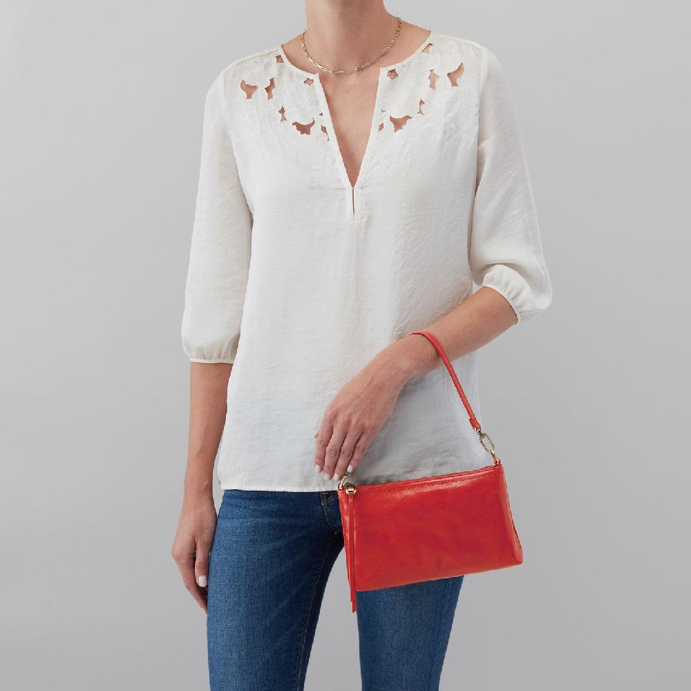 Hobo Darcy Crossbody Polished Leather| Grenadine