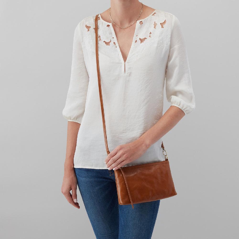 Hobo Darcy Crossbody Polished Leather| Natural