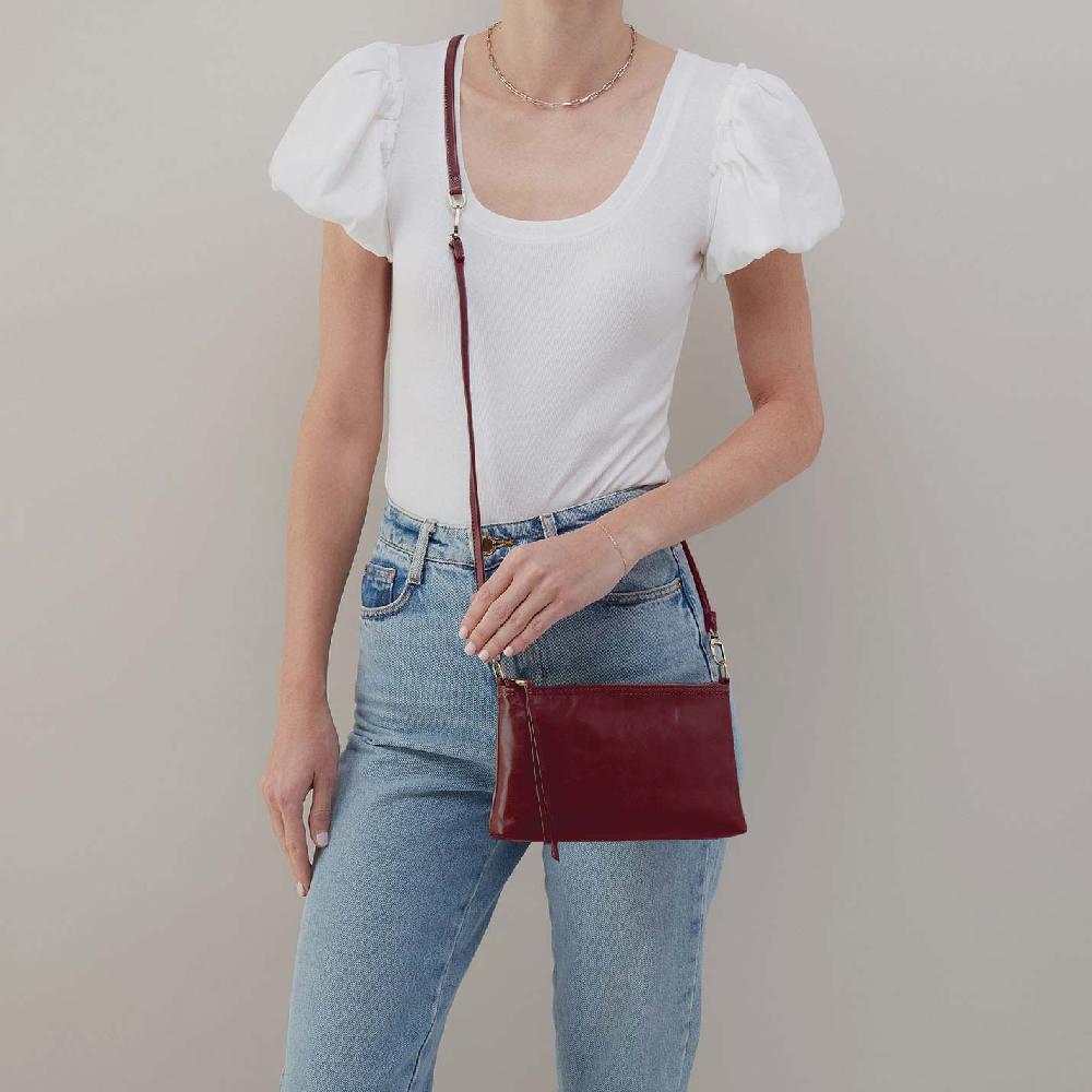 Hobo Darcy Crossbody Polished Leather| Saddleberry
