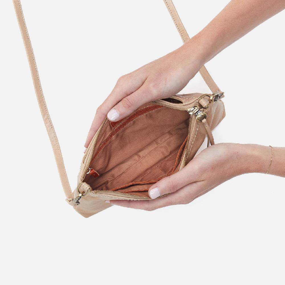 Hobo Darcy Crossbody Polished Leather| Sand