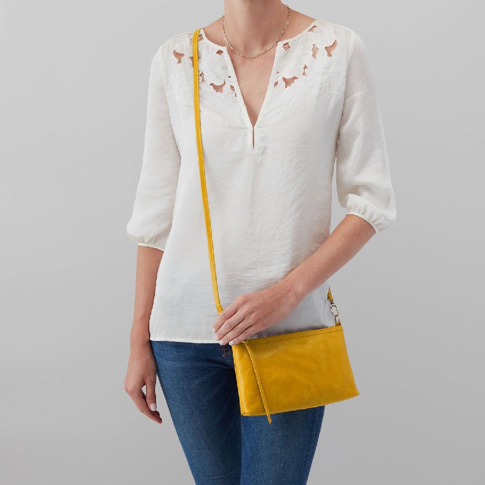 Hobo Darcy Crossbody Polished Leather| Sun Glow