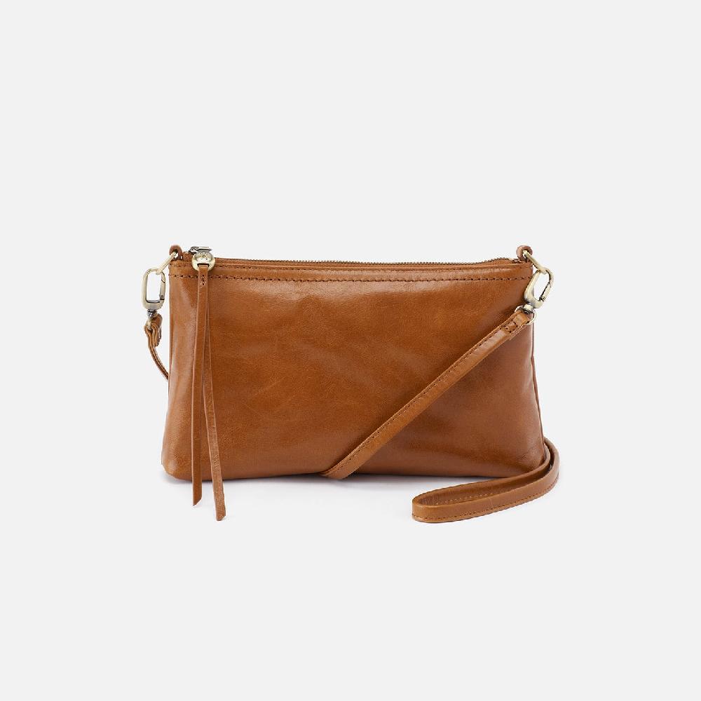 hobo Darcy Crossbody Polished Leather| Truffle