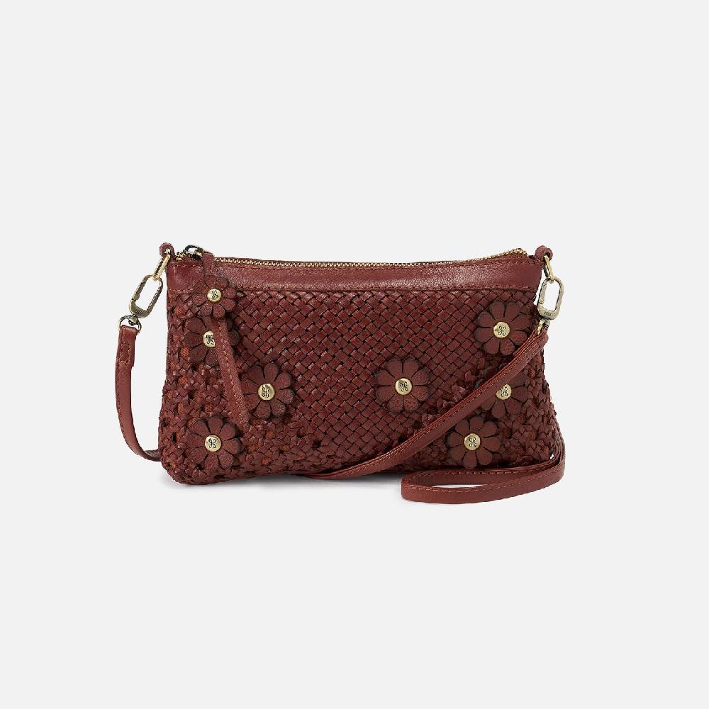 hobo Darcy Crossbody Woven Leather| Chestnut