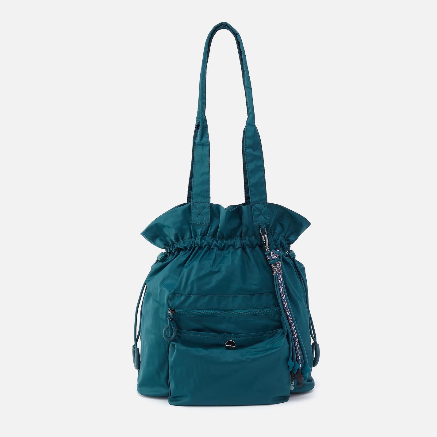 hobo Easy Draw Tote CaRefiber recycled nylon| Teal