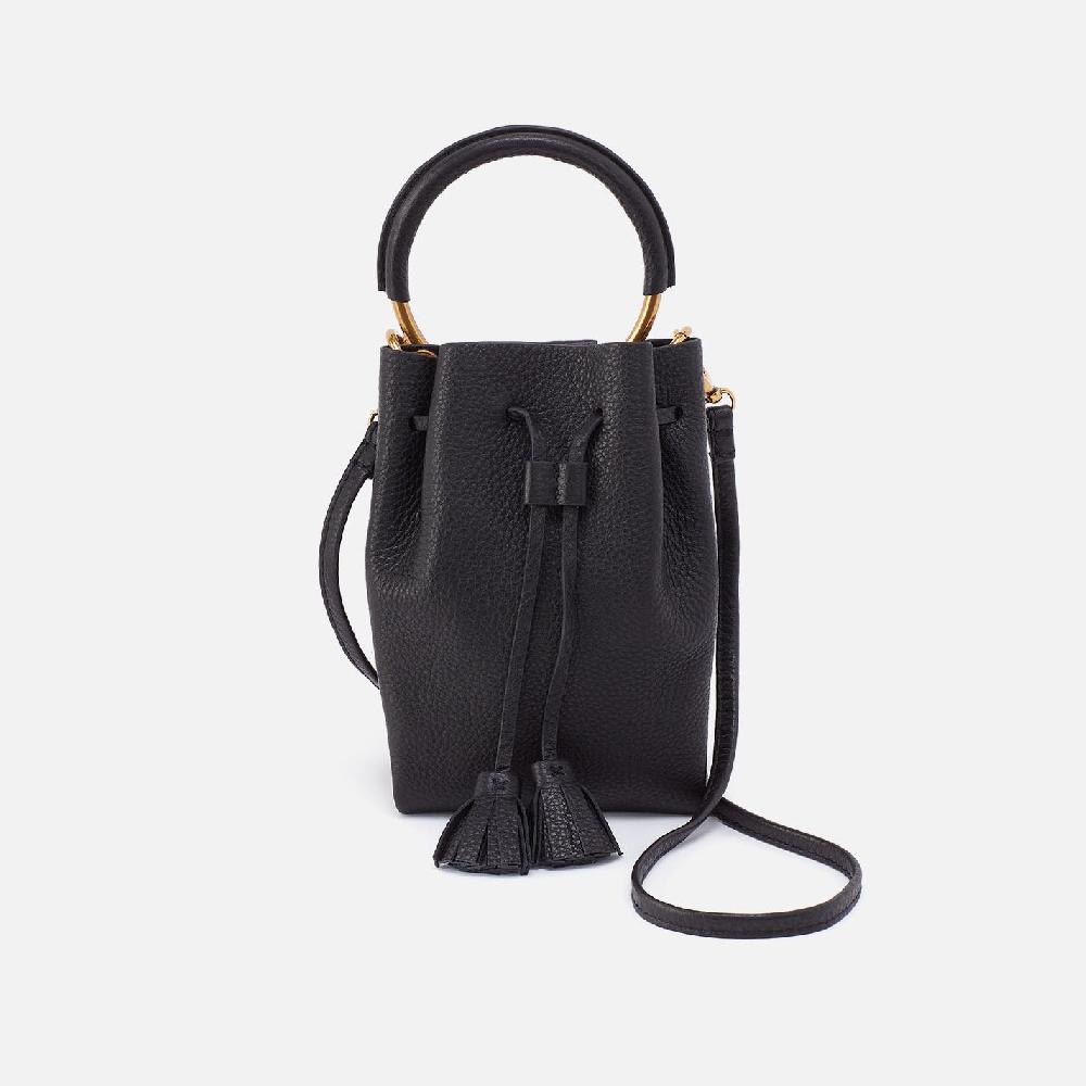 hobo Eden Phone Crossbody Pebbled Leather| Black