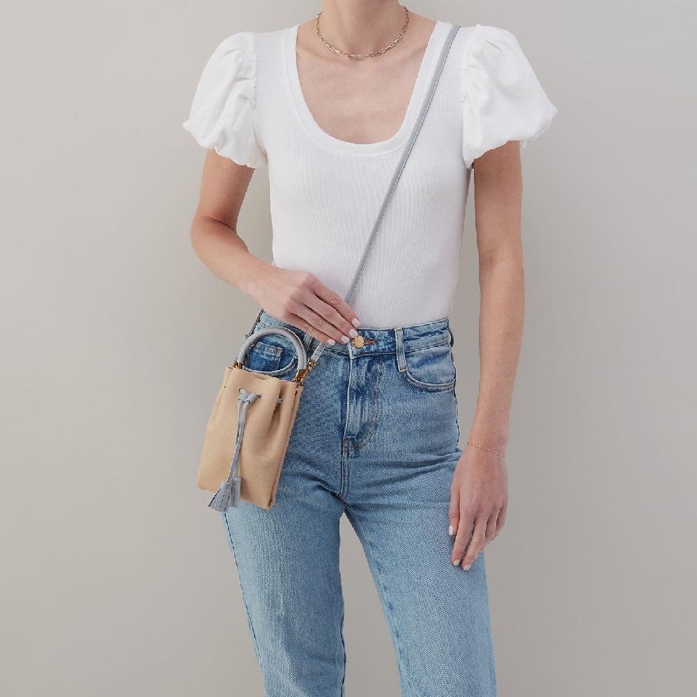 Hobo Eden Phone Crossbody Pebbled Leather| Linen