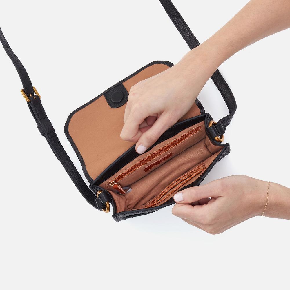 Hobo Eden Small Crossbody Pebbled Leather| Black