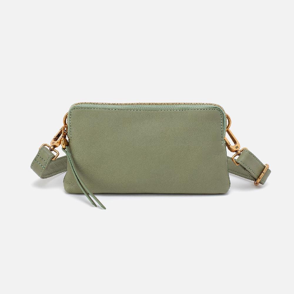 hobo Fern Slim Belt Bag Pebbled Leather| Watercress