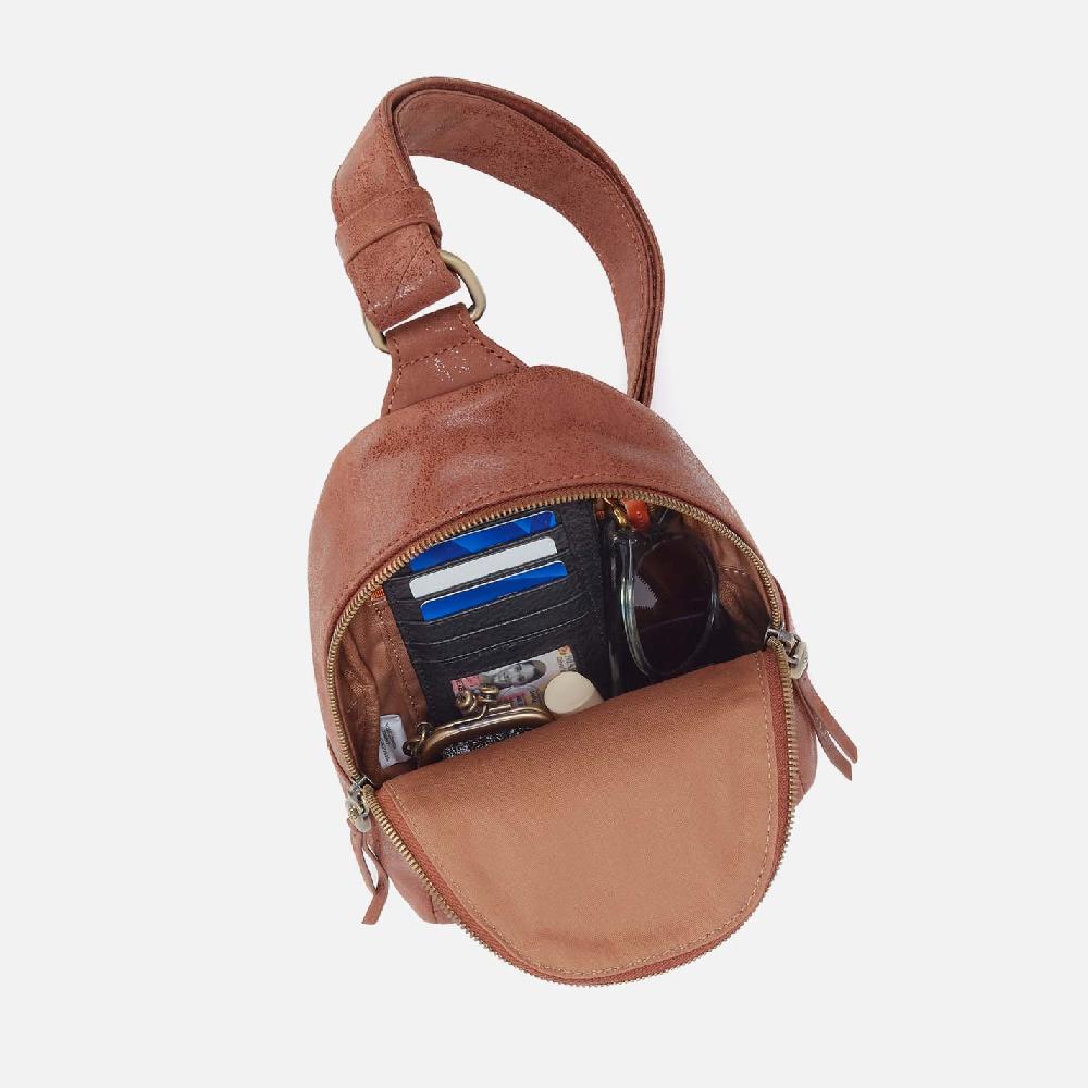 Hobo Fern Sling Buffed Leather| Burnished Saddle