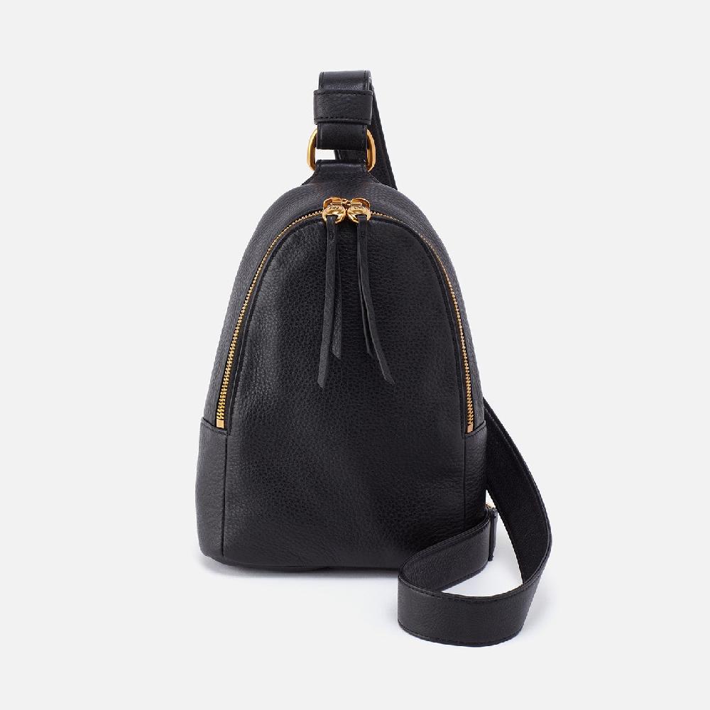 hobo Fern Sling Pebbled Leather| Black