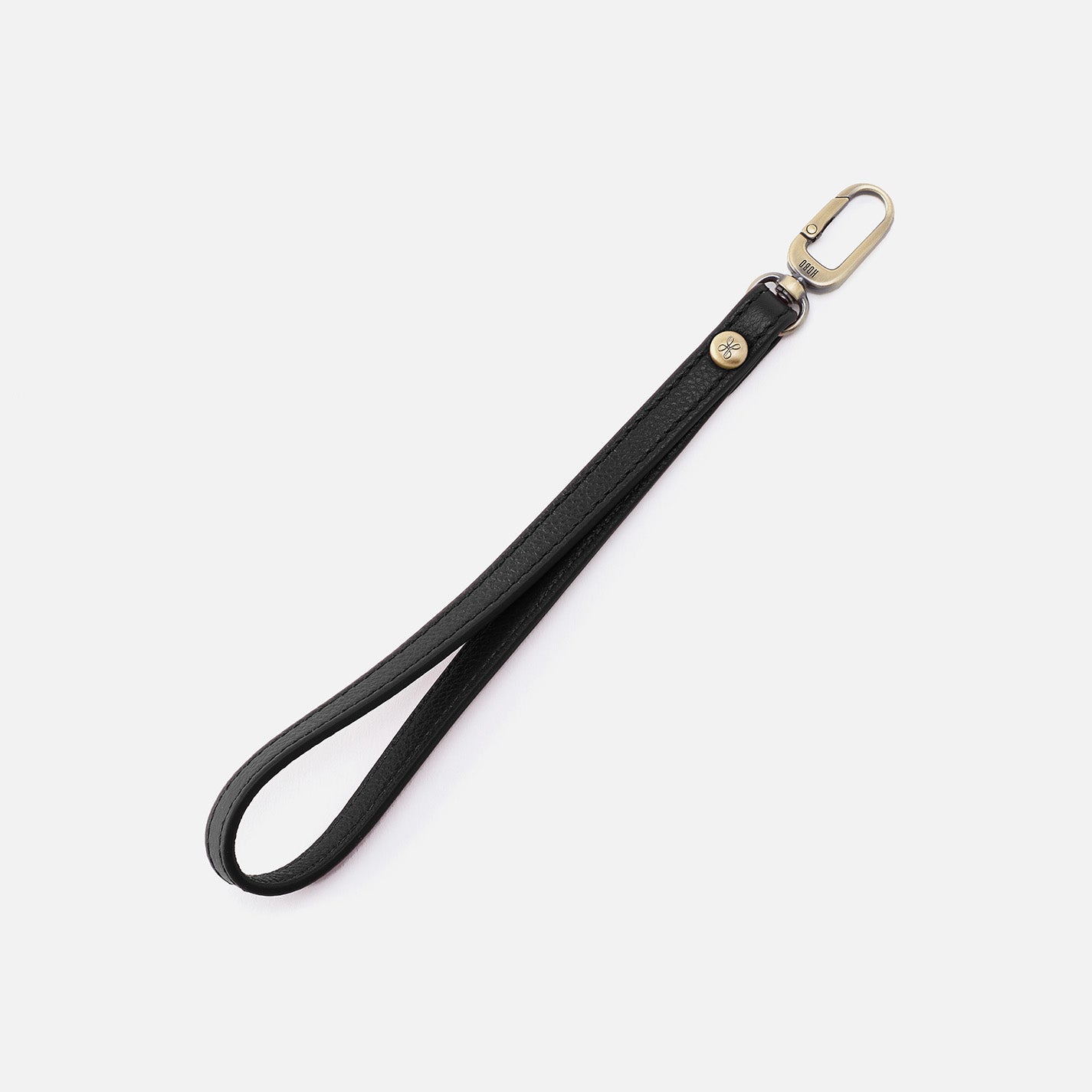 hobo Grip Wristlet Strap Pebbled Leather| Black