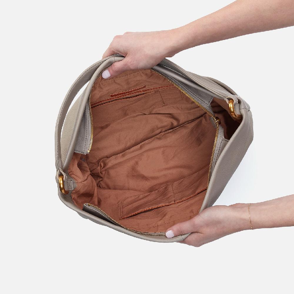 Hobo Harley Hobo Pebbled Leather| Taupe