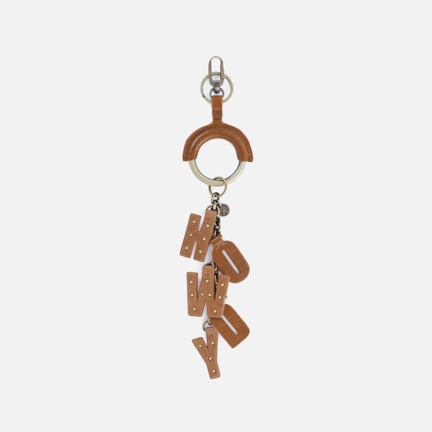 hobo Howdy Charm Fob Polished Leather| Truffle