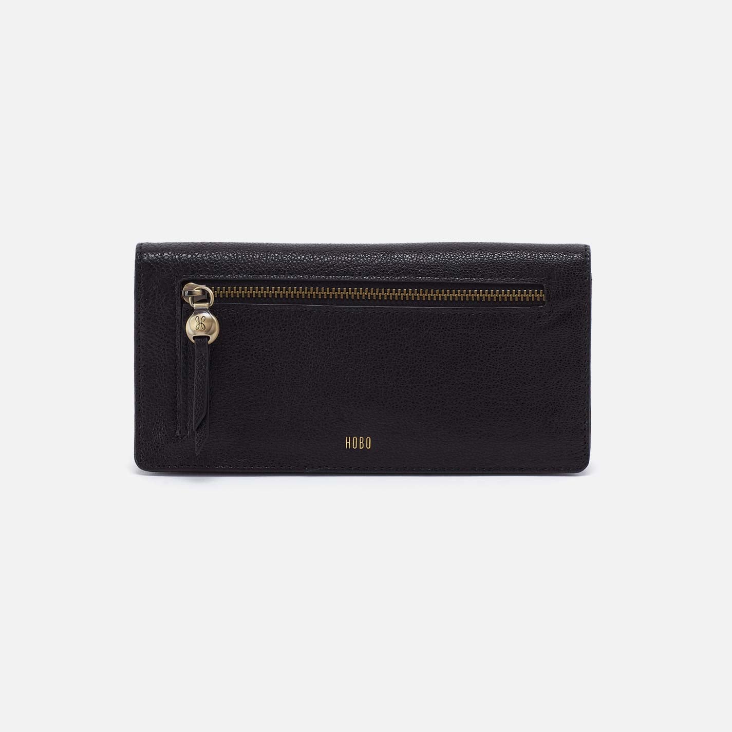 Hobo Hutton Large Wallet Micrograin Leather| Black