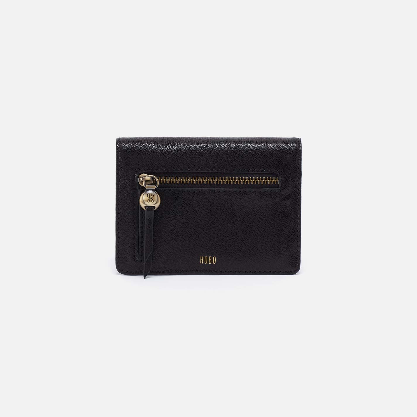 Hobo Hutton Small Wallet Micrograin Leather| Black