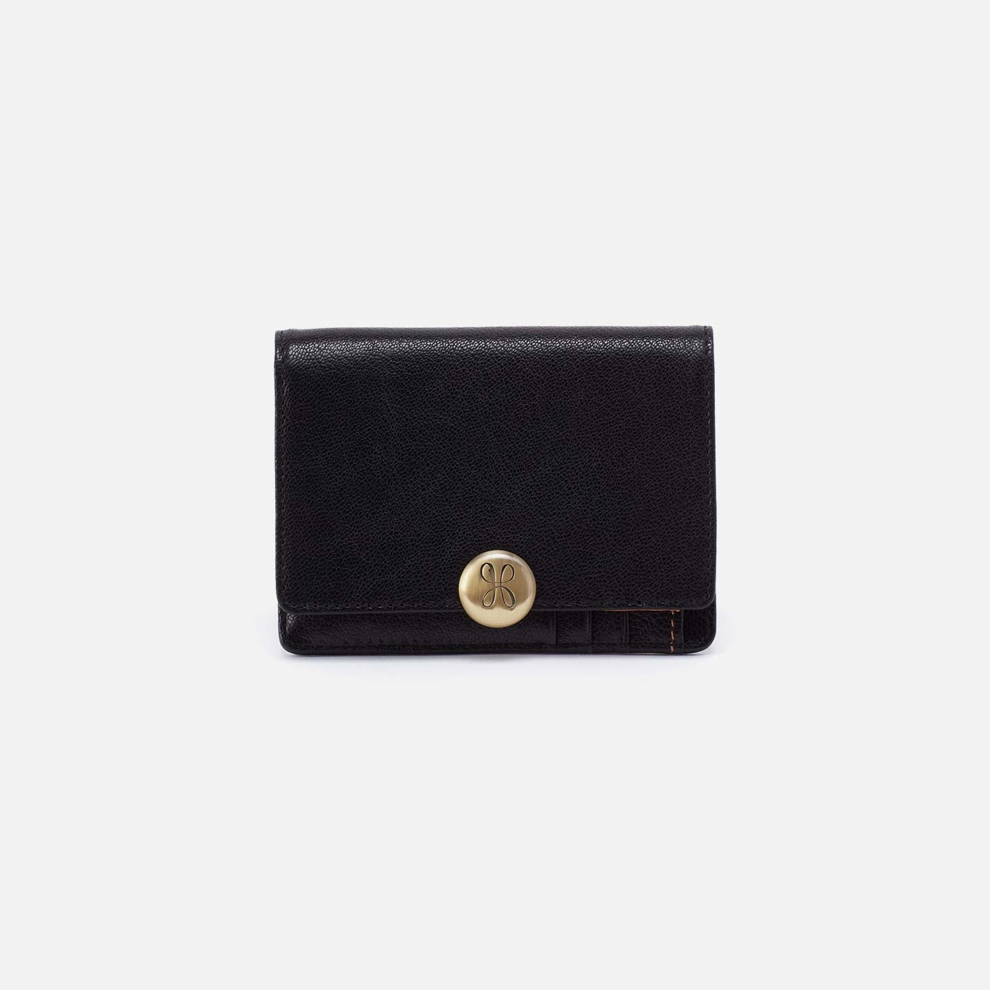 hobo Hutton Small Wallet Micrograin Leather| Black