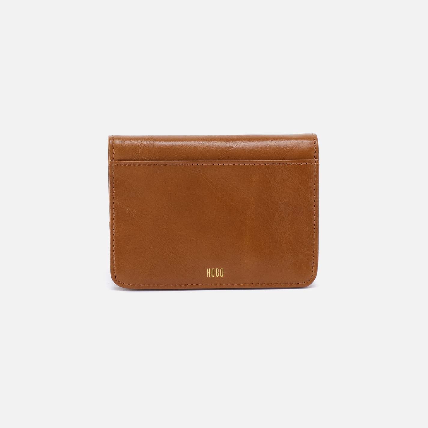 Hobo Jill Bifold Wallet Polished Leather| Truffle