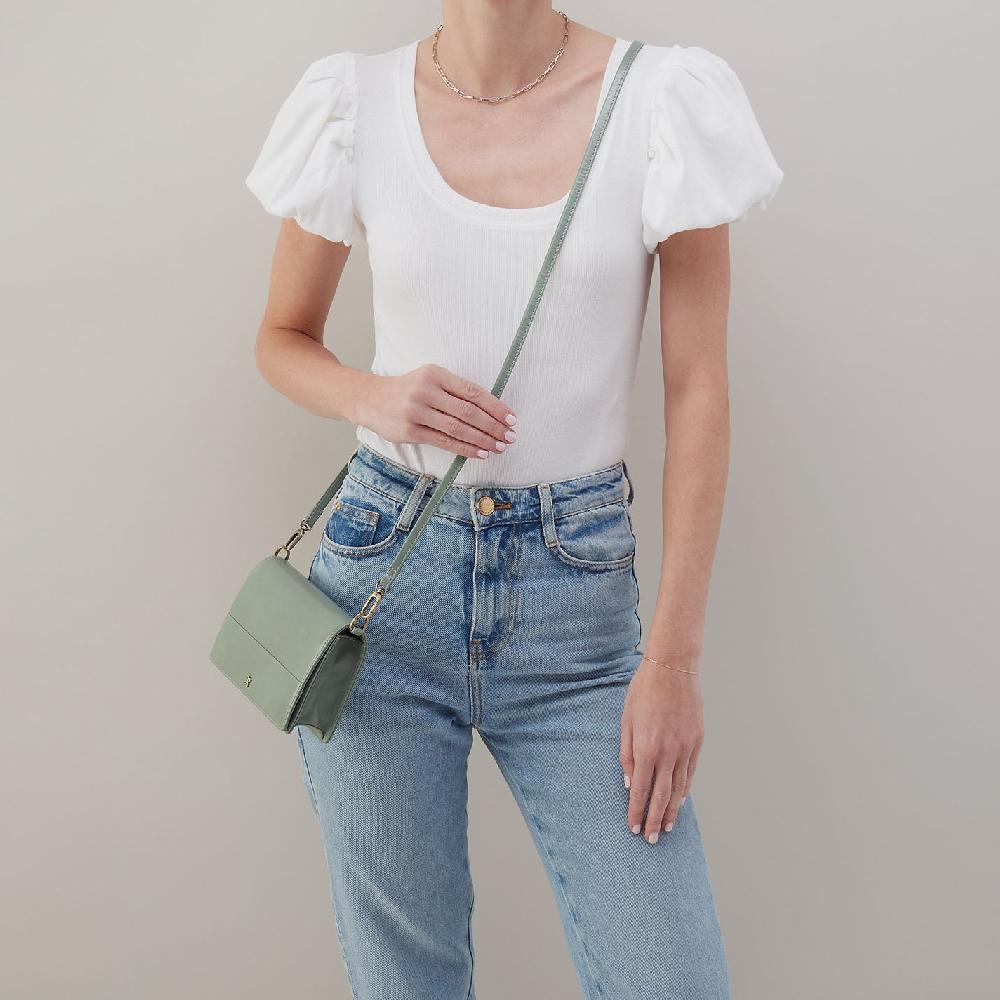 Hobo Jill Crossbody Polished Leather| Jade