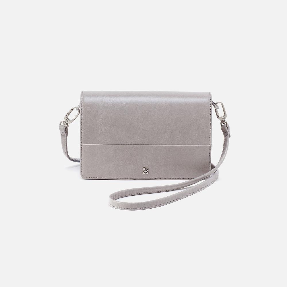 hobo Jill Crossbody Polished Leather| Light Grey