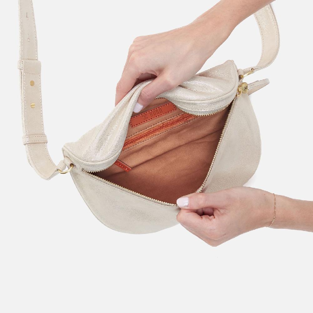Hobo Juno Belt Bag Metallic Leather| Sand Shimmer