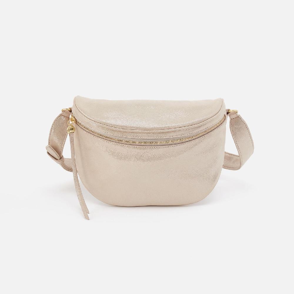 hobo Juno Belt Bag Metallic Leather| Sand Shimmer