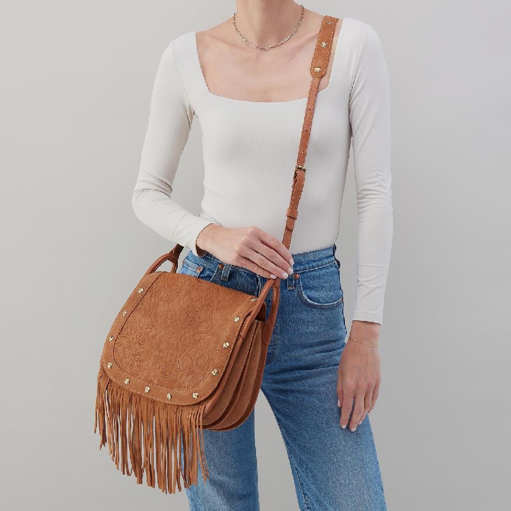 Hobo Kiva Large Crossbody Suede Leather| Barley