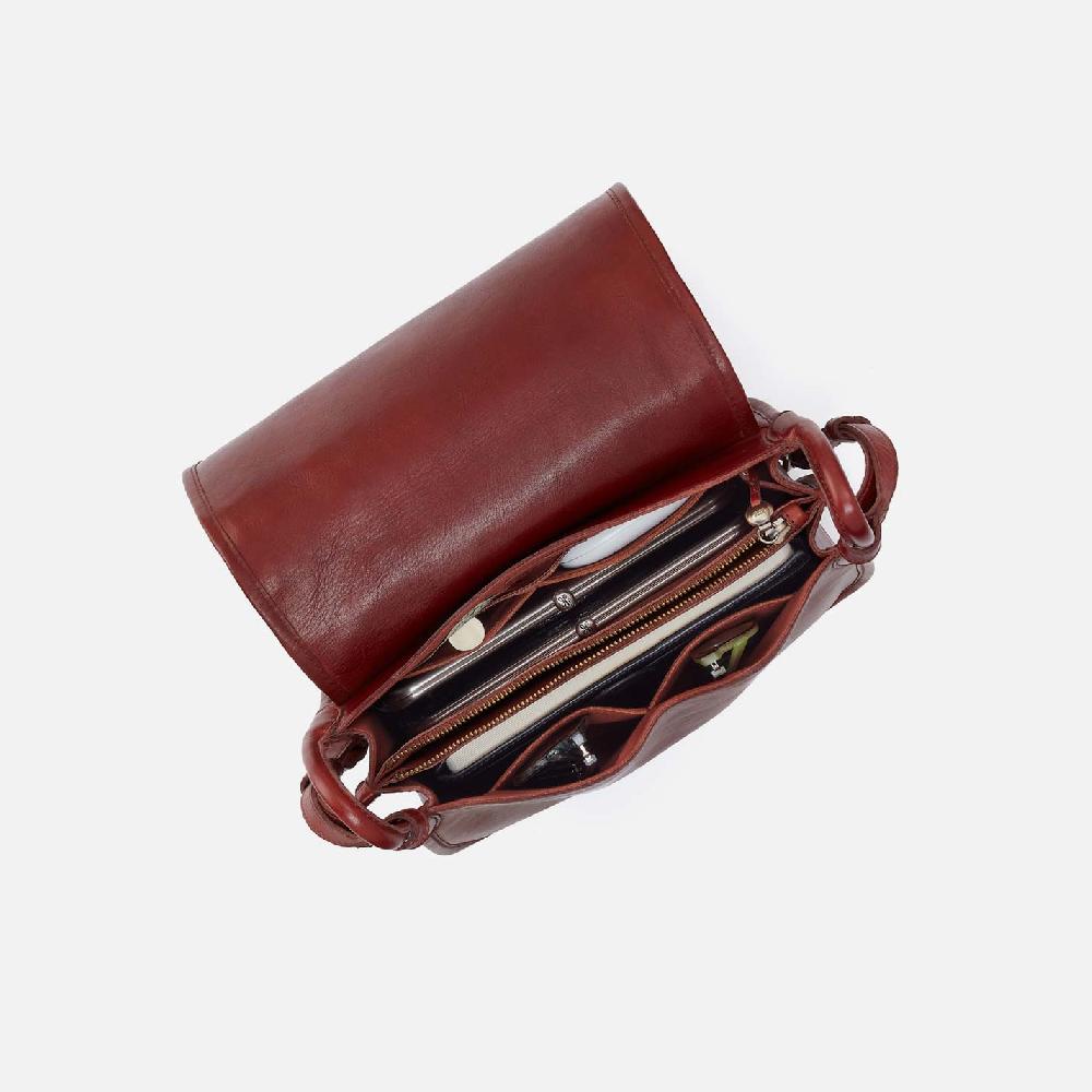 Hobo Kiva Large Crossbody Washed Leather| Chestnut