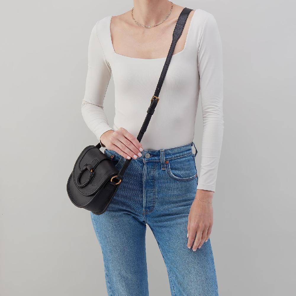 Hobo Kiva Small Crossbody Pebbled Leather| Black