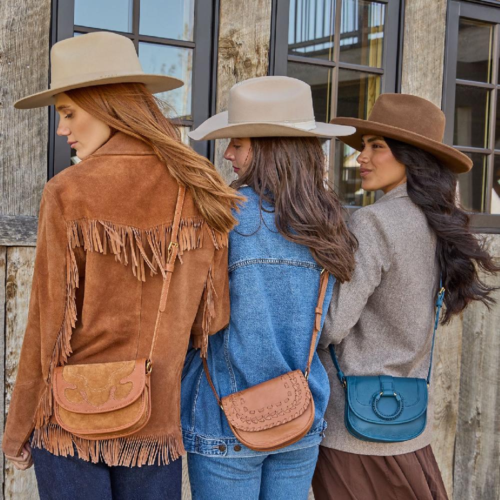 Hobo Kiva Small Crossbody Suede Leather| Oak Barrel