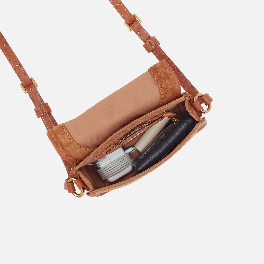 Hobo Kiva Small Crossbody Suede Leather| Oak Barrel