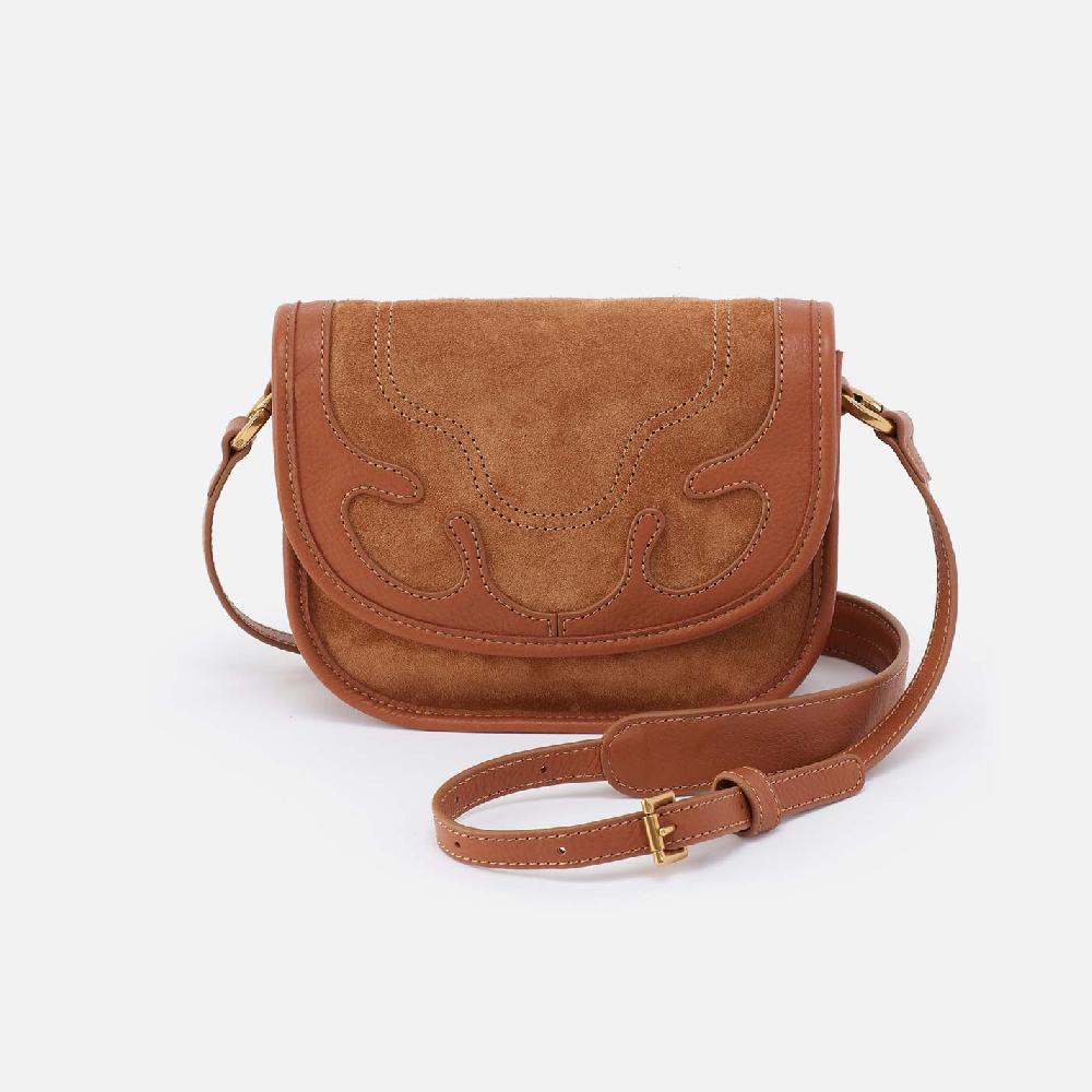 hobo Kiva Small Crossbody Suede Leather| Oak Barrel
