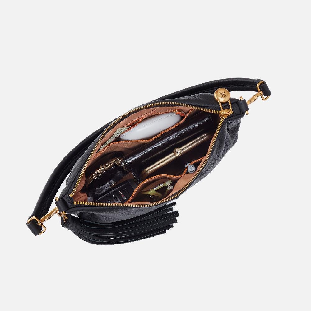Hobo Kori Crossbody Pebbled Leather| Black