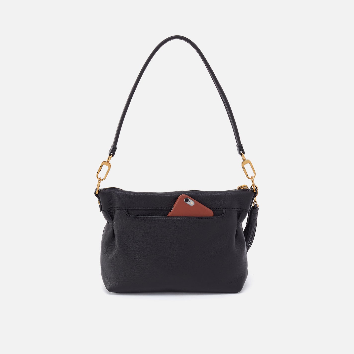 Hobo Kori Crossbody Pebbled Leather| Black