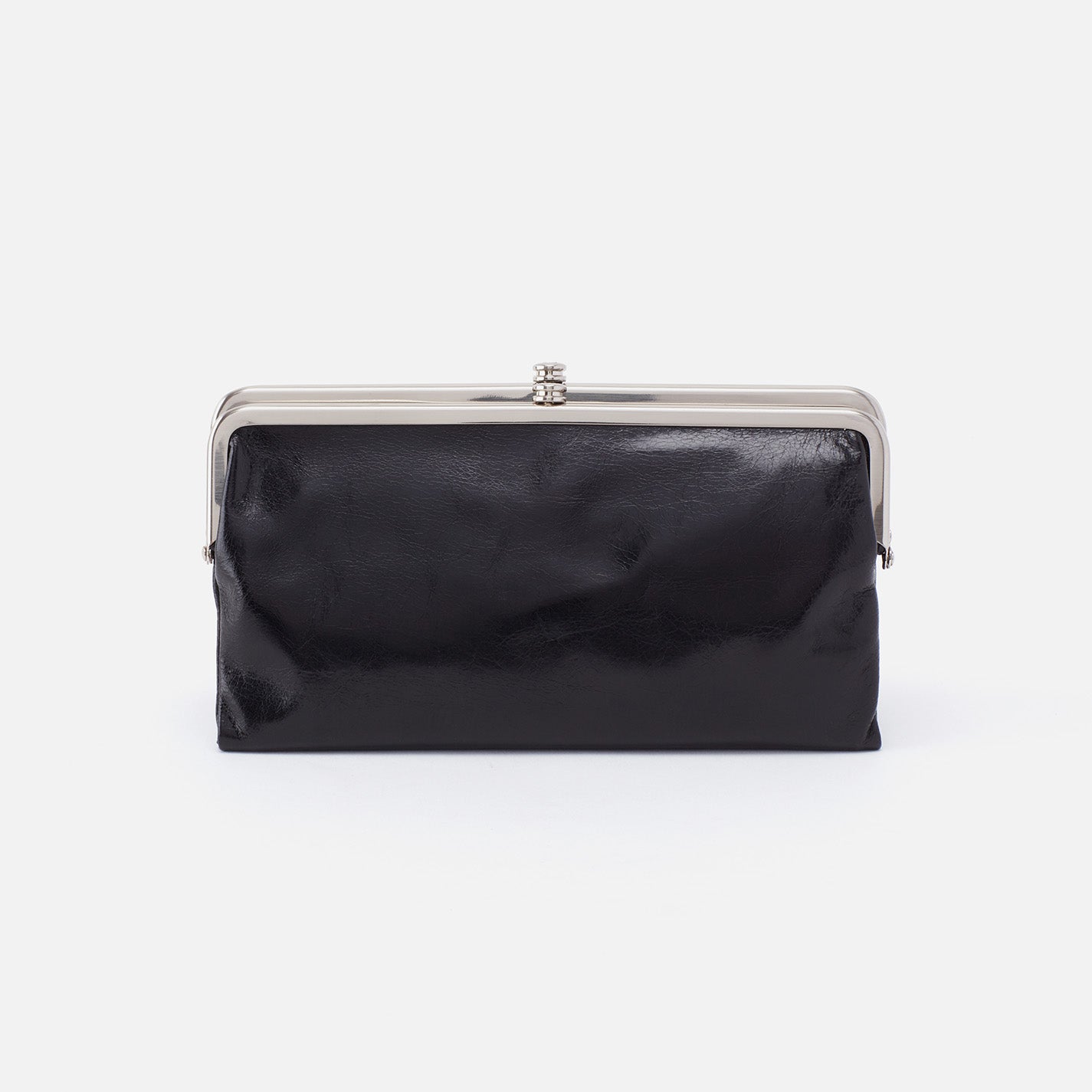 hobo Lauren Clutch-Wallet Polished Leather| Black