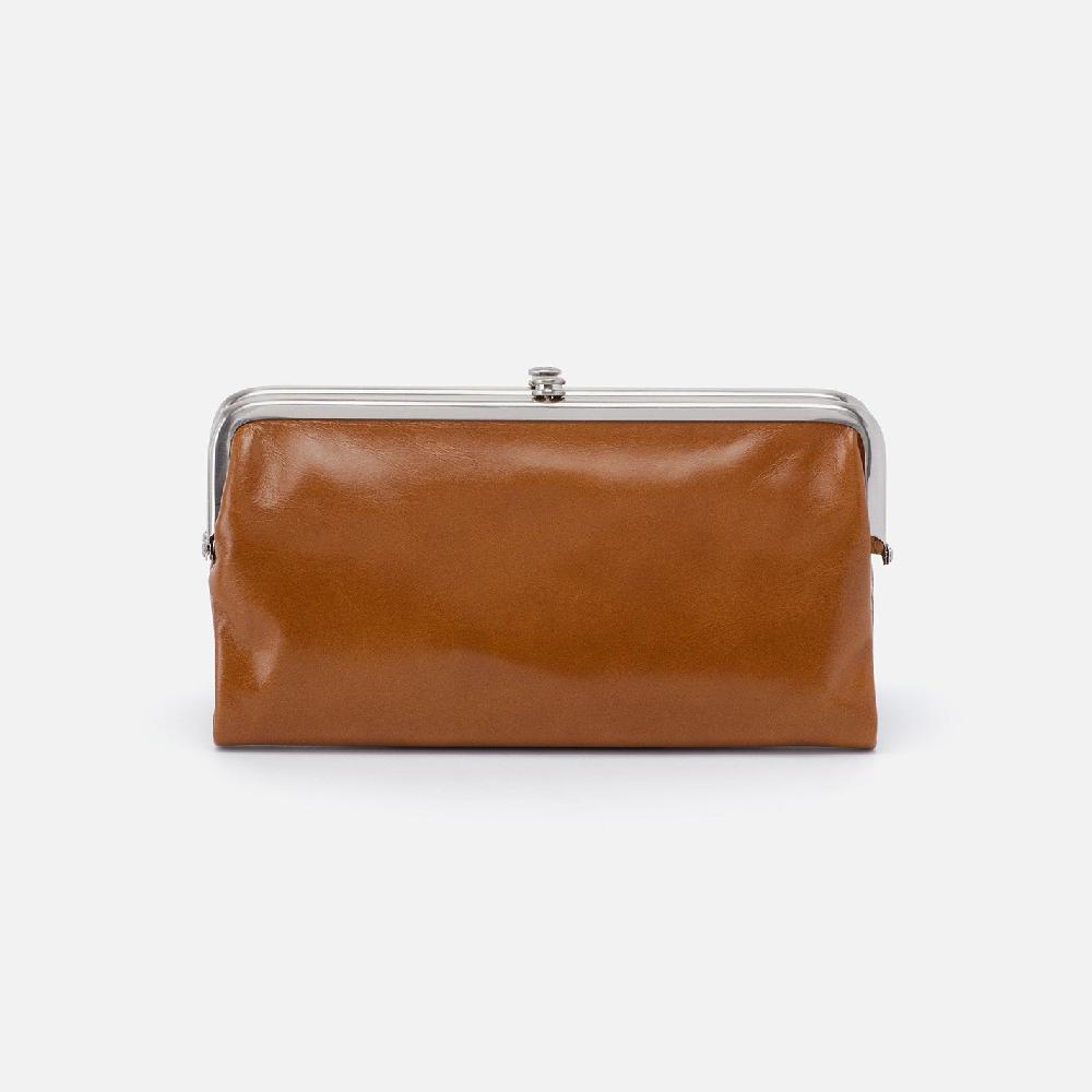 hobo Lauren Clutch-Wallet Polished Leather| Truffle