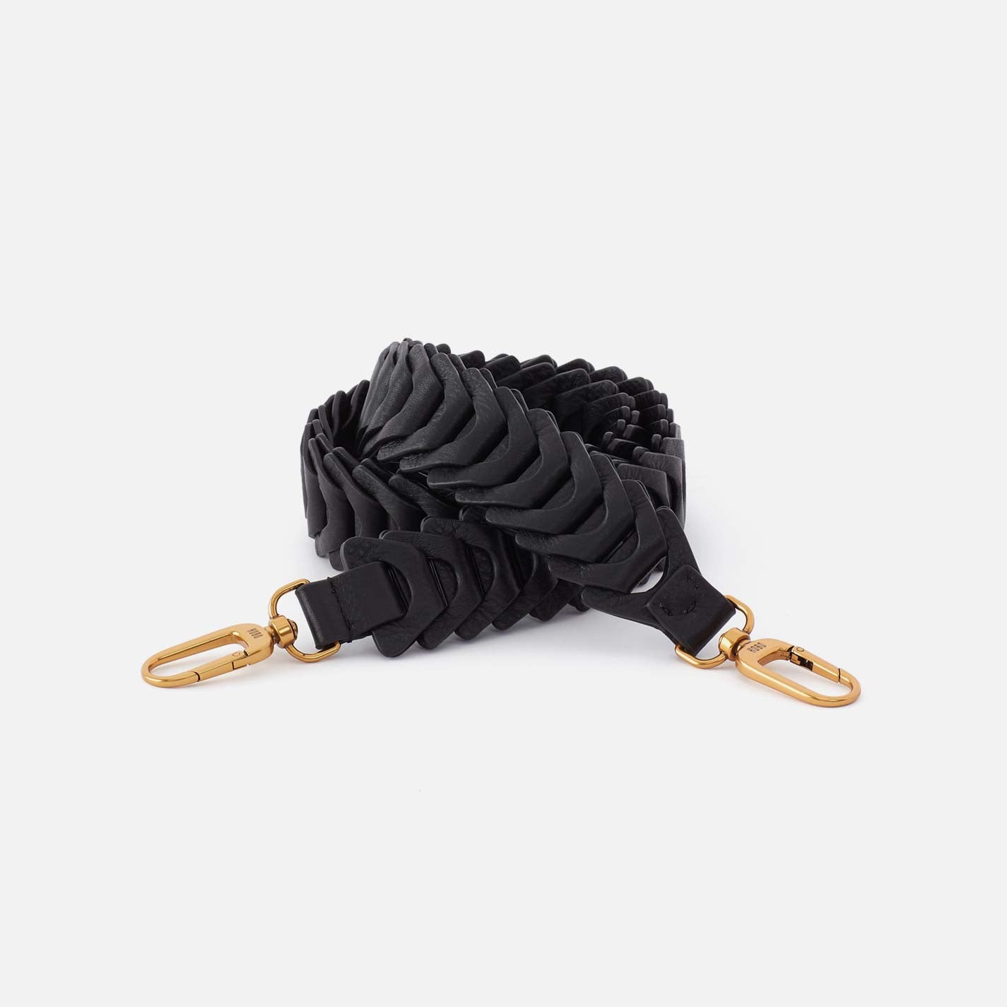 hobo Leather Link Strap Pebbled Leather| Black