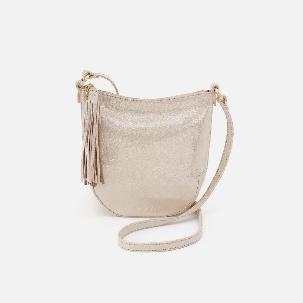 hobo Lexi Crossbody Metallic Leather| Sand Shimmer