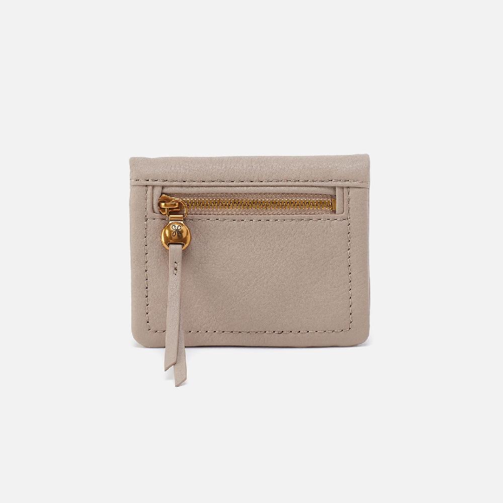 hobo Lumen Mini Wallet Pebbled Leather| Taupe